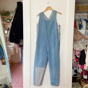 Caron Callahan Denim Crista Jumpsuit, size M